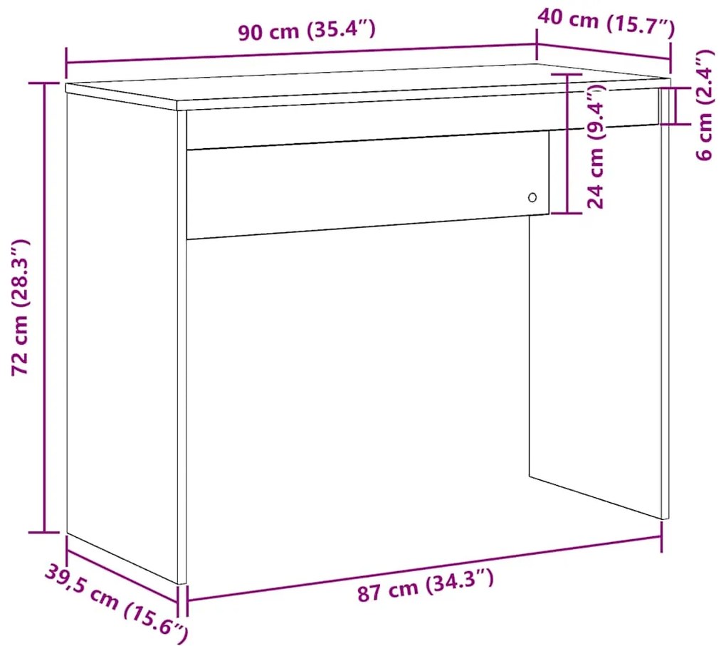 ΓΡΑΦΕΙΟ ΠΑΛΙΟ ΞΥΛΟ 90 X 40 X 72 ΕΚ. ΑΠΟ ΕΠΕΞΕΡΓΑΣΜΕΝΟ ΞΥΛΟ 855832