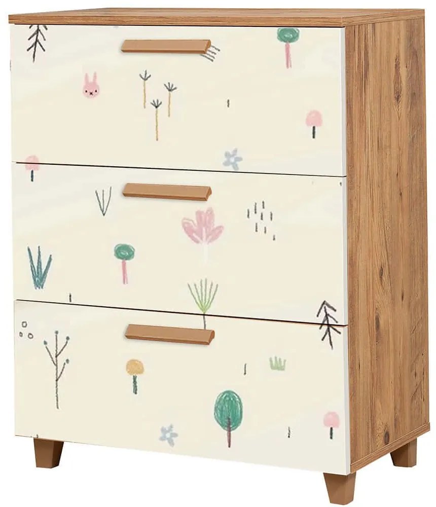 Συρταριέρα Leva Gravis Jungle 869VEL3481 80x43x95cm Multi