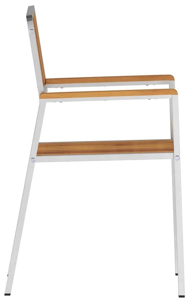 vidaXL Καρέκλα Κήπου 8 pcs Καφέ 56 x 54.5 x 87 εκ. Μασίφ ξύλο ακακίας