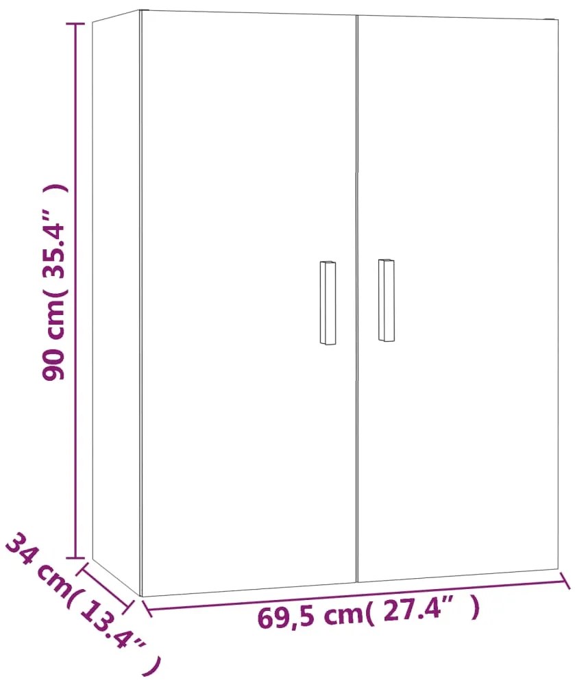 ΚΡΕΜΑΣΤΟ ΝΤΟΥΛΑΠΙ ΤΟΙΧΟΥ ΚΑΦΕ ΔΡΥΣ 69,5X34X90 ΕΚ ΕΠΕΞ. ΞΥΛΟ 817383