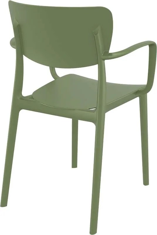 Πολυθρόνα Πολυπροπυλενίου Lisa Olive Green 54X53X82εκ.