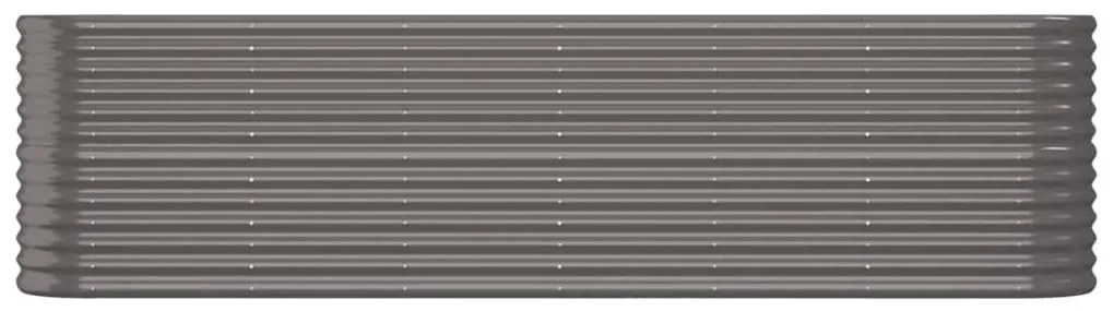 vidaXL Ζαρντινιέρα Γκρι 260x40x68 εκ. Γαλβανισμένος χάλυβας