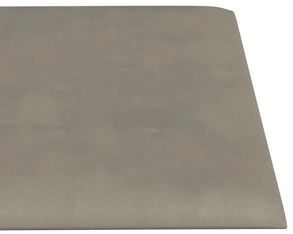 vidaXL Πάνελ Τοίχου 12 τεμ. Ανοιχτό Γκρί 60x15 εκ. 1,08 μ² Βελούδο