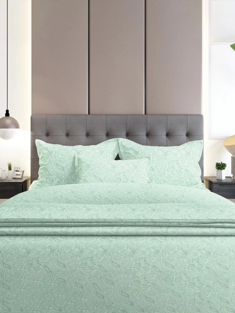 Σετ Σεντόνια Flannel 2040 Aqua Διπλό με λάστιχο (150x205+30)