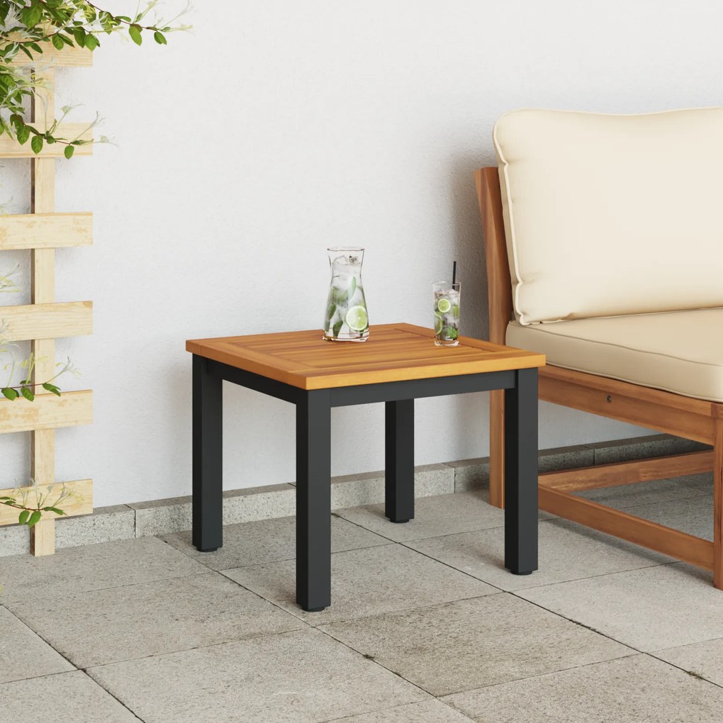 vidaXL Τραπέζι Κήπου 45x45x38 εκ Μασίφ Ξύλο Ακακίας