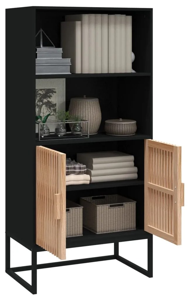 vidaXL Ντουλάπι Μαύρο 60 x 35 x 125 εκ. από Επεξεργασμένο Ξύλο