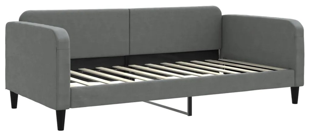 vidaXL Καναπές Κρεβάτι Συρόμενος Σκ. Γκρι 100x200εκ. Ύφασμα &amp; Συρτάρια