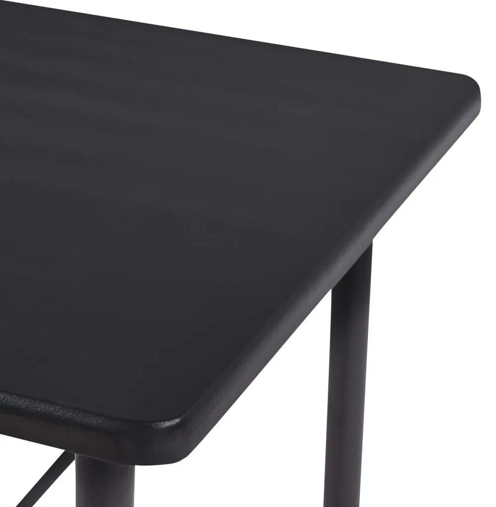 Τραπέζι Μπαρ Μαύρο 120 x 60 x 110 εκ. από MDF - Μαύρο