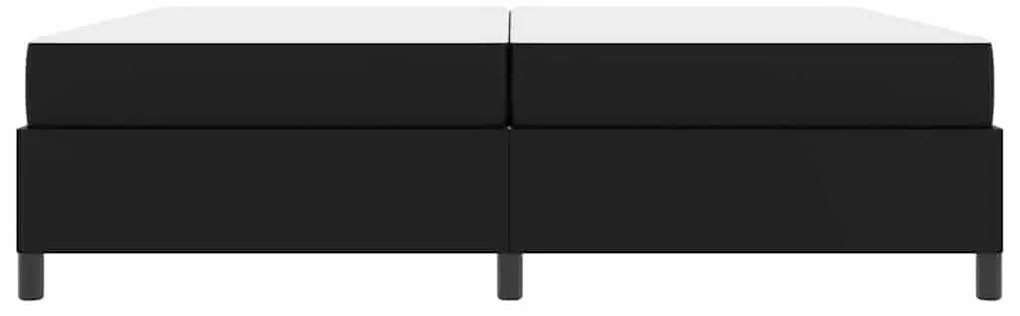vidaXL Σκελετός κρεβατιού με στρώμα Μαύρο 200 x 200 cm Τεχνητό δέρμα
