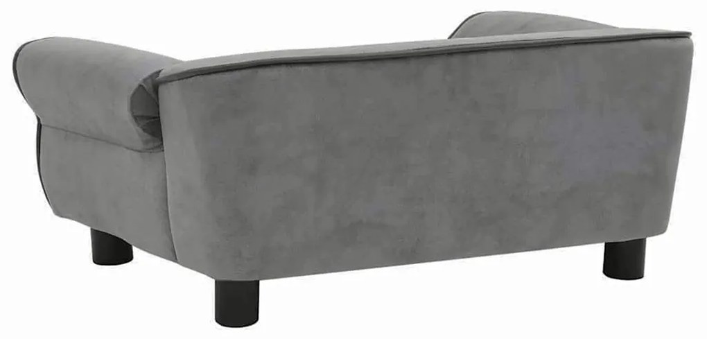 vidaXL Καναπές - Κρεβάτι Σκύλου Σκούρο Γκρι 72 x 45 x 30 εκ. Βελουτέ
