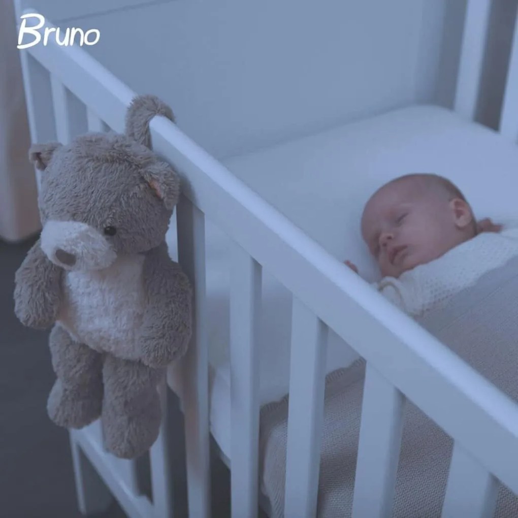 Βρεφικό Αρκουδάκι Bruno με εγγραφή φωνής &amp; λευκούς ήχους ZA-BRUNO-01 Zazu