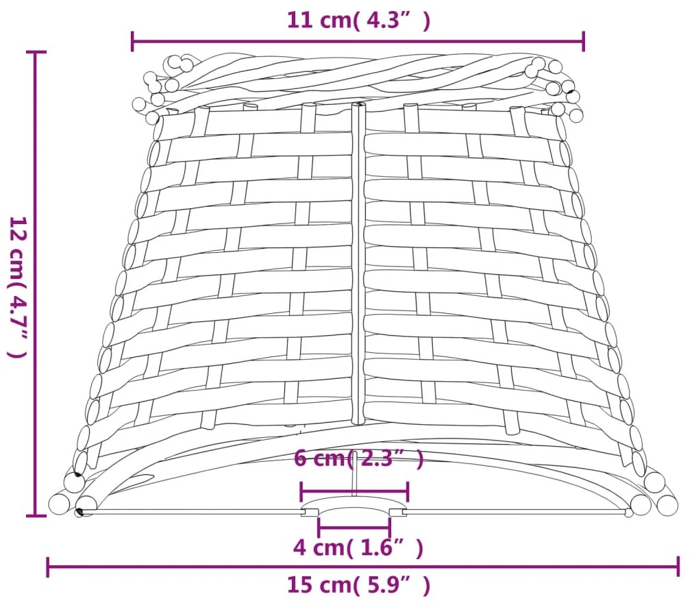 ΚΑΠΕΛΟ ΦΩΤΙΣΤΙΚΟΥ ΚΑΦΕ Ø15X12 ΕΚ. ΑΠΟ WICKER 364388