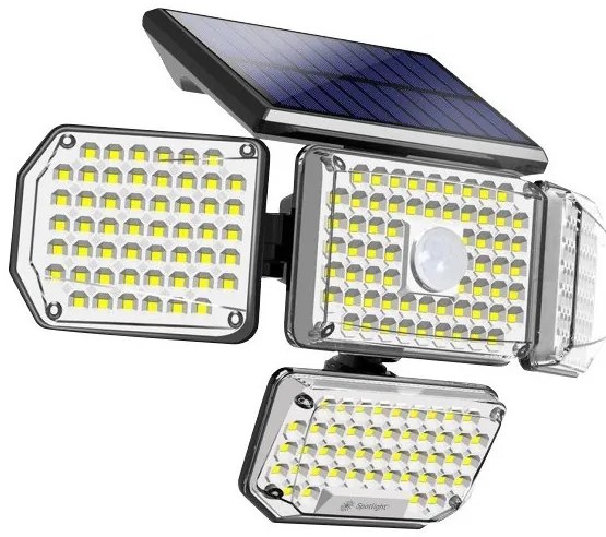Ηλιακός Προβολέας LED 8W 3000K-6500K IP65 Με Αισθητήρα PIR Τηλεχειριστήριο Μαύρος 6625 Spotlight 6625 Μαύρο