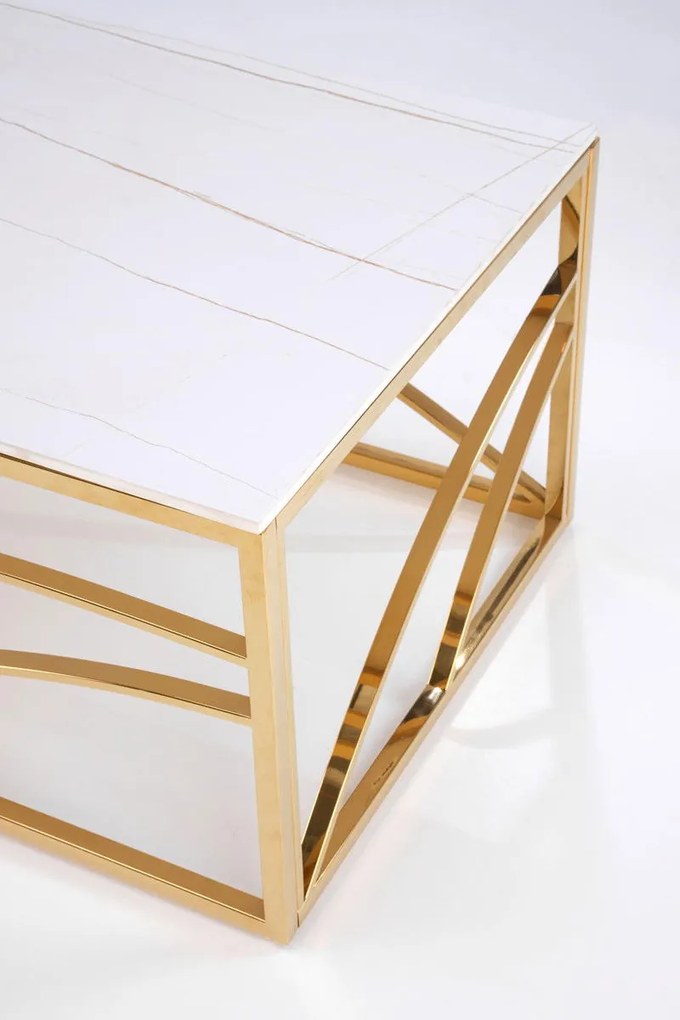 Uni 2 Τραπεζακι Σαλονιου Γκρι Μαρμαρο 120x60x45