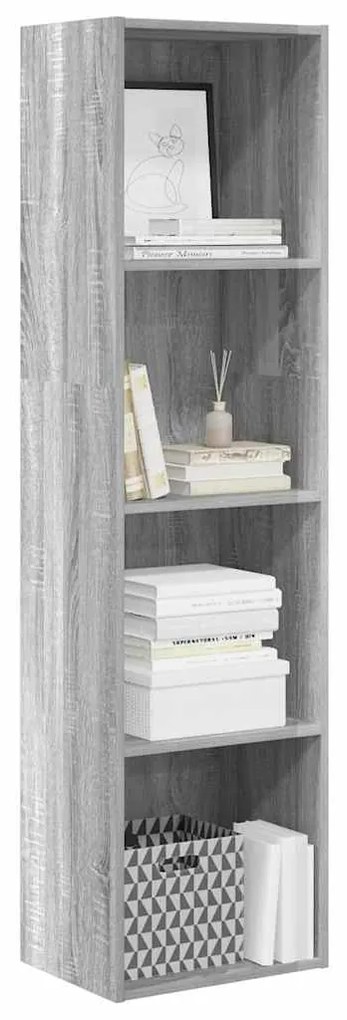 vidaXL Βιβλιοθήκη Γκρι Sonoma 40x30x152 εκ. από Επεξεργ. Ξύλο
