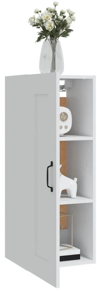 vidaXL Ντουλάπι Κρεμαστό Λευκό 35 x 34 x 90 εκ. Επεξεργασμένο Ξύλο