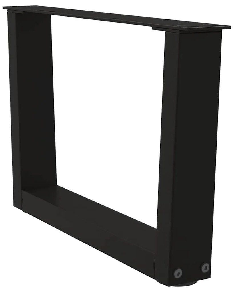 vidaXL Πόδια Τραπεζιού Σαλονιού Σχήματος V 2 τεμ. Μαύρο 50x(30-31,3) εκ. Ατσάλι