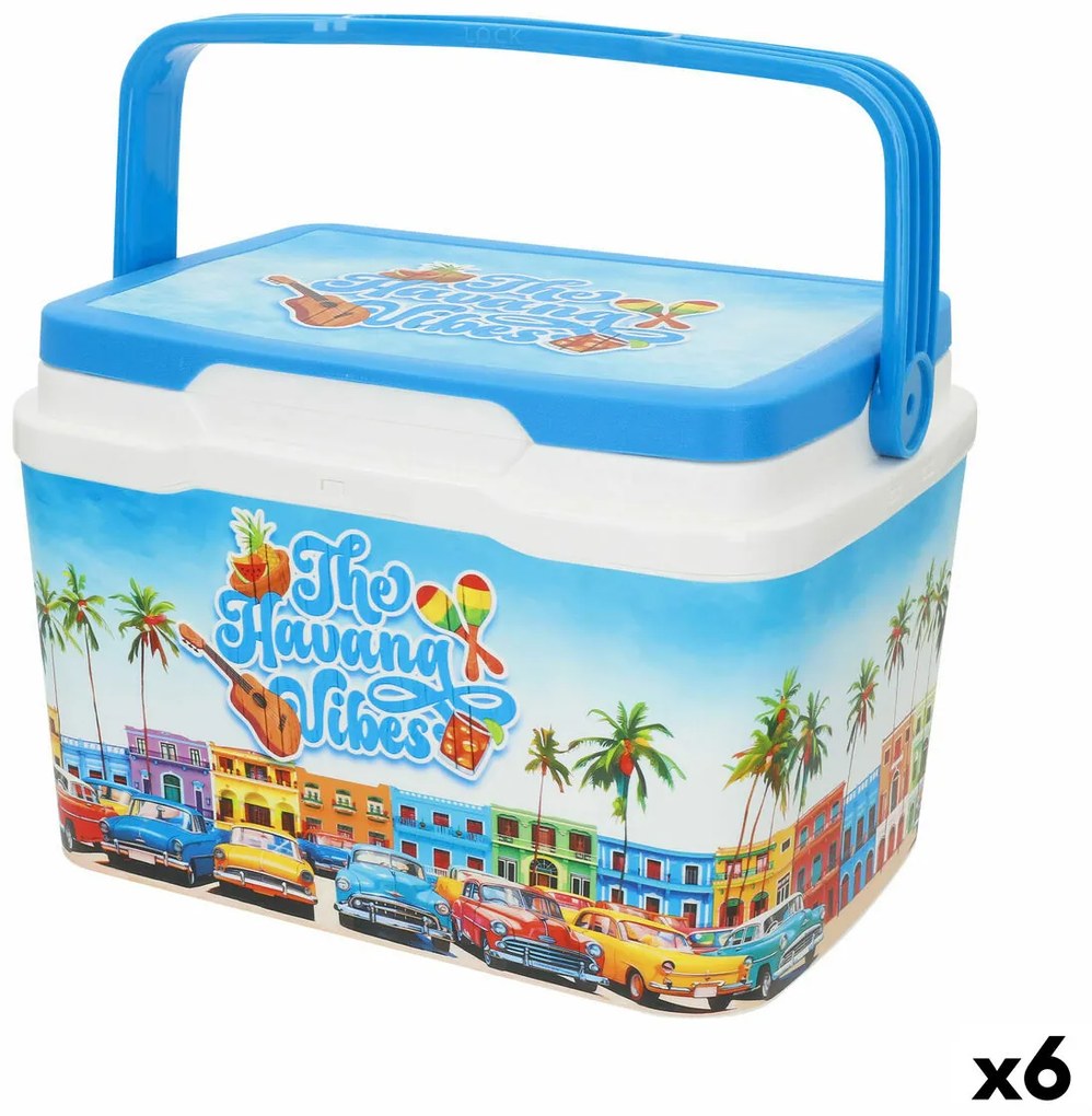 Φορητό Ψυγείο με Σκληρή Κατασκευή Aktive 5 L 28 x 19 x 21 cm Μπλε (x6)