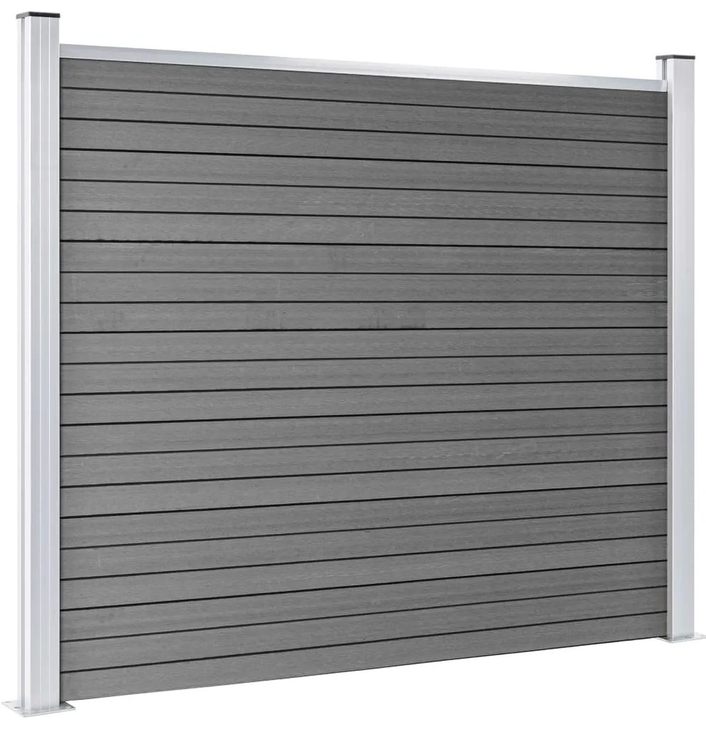 vidaXL Σετ Πάνελ Περίφραξης Γκρι 526 x 146 εκ. από WPC