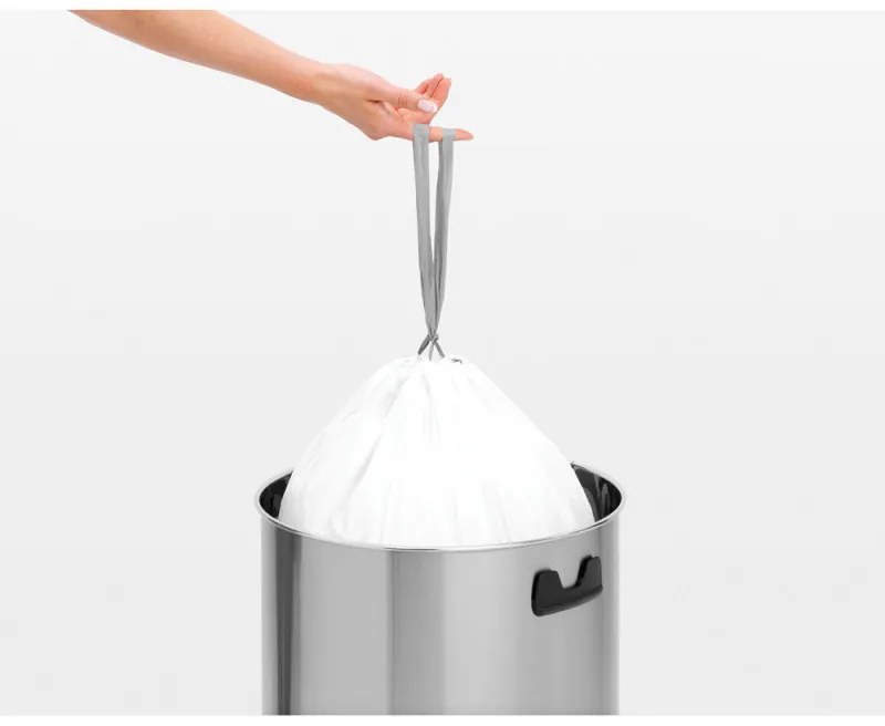 Κάδος BrabantiaTouch 647246, 60 l, Ομαλό και αθόρυβο άνοιγμα, Λευκό