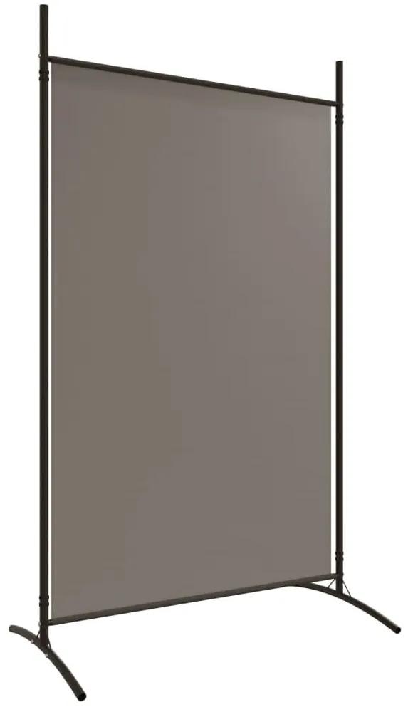 Διαχωριστικό Δωματίου με 4 Πάνελ Ανθρακί 346x180 εκ. από Ύφασμα - Ανθρακί