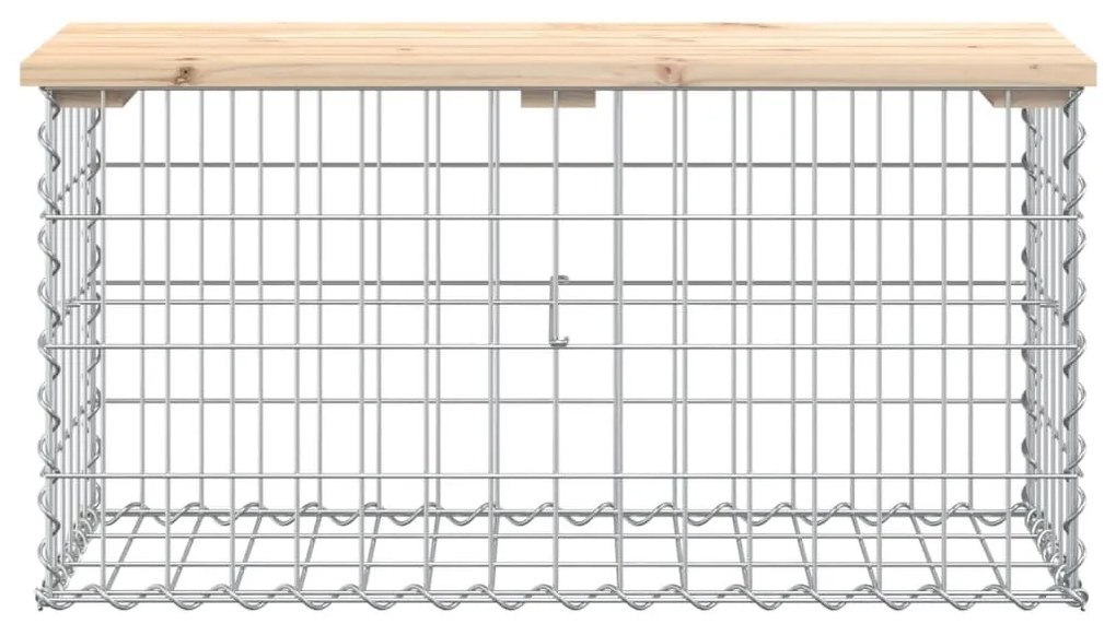 vidaXL Παγκάκι Κήπου Συρματοκιβώτιο 83x31,5x42 εκ. Μασίφ Ξύλο Πεύκου