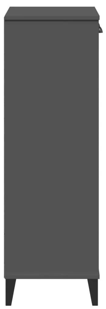 Παπουτσοθήκη VIKEN Ανθρακί Γκρι από Μασίφ Ξύλο Πεύκου - Ανθρακί