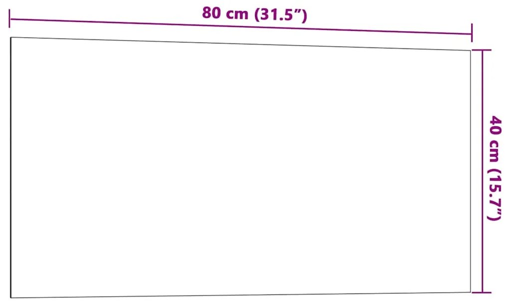 vidaXL Πίνακας Επιτοίχιος Μαγνητικός Μαύρος 80 x 40 εκ. Ψημένο Γυαλί