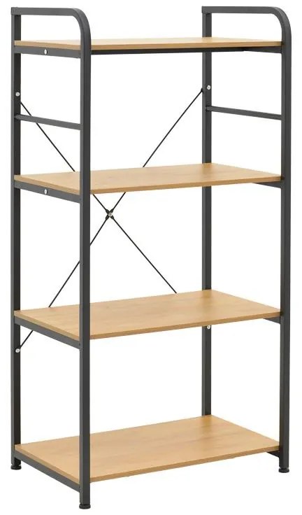 Ραφιέρα επιδαπέδια Depo μέταλλο μαύρο-mdf oak 60x40x120 εκ. 60x40x120 εκ.