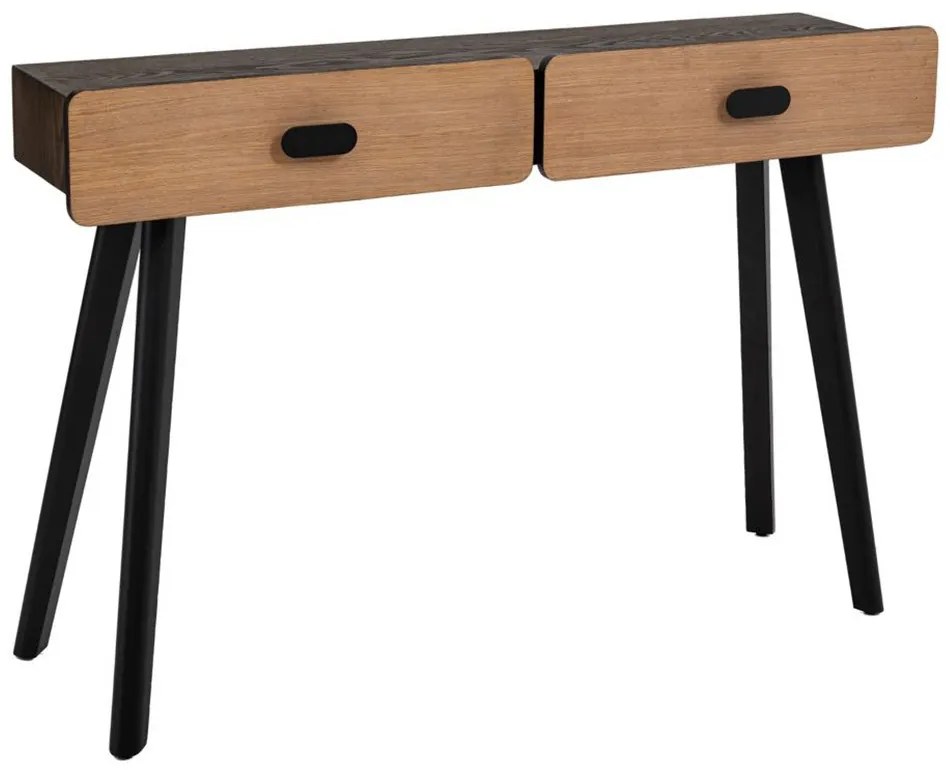 Κονσόλα Με Συρτάρια 88201 120x32x84,5cm Natural-Black