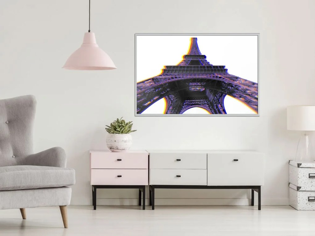 Αφίσα - Symbol of Paris (Purple) - 30x20 - Χρυσό - Χωρίς πασπαρτού