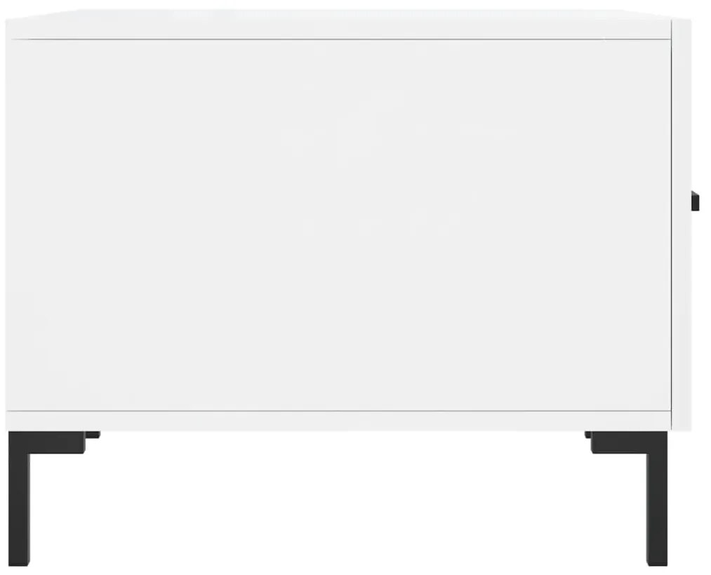 vidaXL Τραπεζάκι Σαλονιού Γυαλ. Λευκό 50 x 50 x 40 εκ. Επεξεργ. Ξύλο