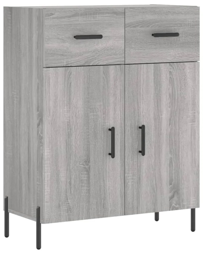 vidaXL Ντουλάπι Γκρι Sonoma 69,5 x 34 x 180 εκ. Επεξεργασμένο Ξύλο