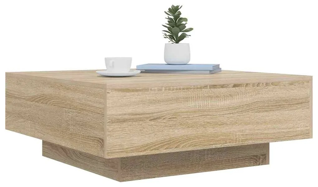 vidaXL Τραπεζάκι Σαλονιού Sonoma Δρυς 80 x 80 x 31 εκ. από Επεξ. Ξύλο