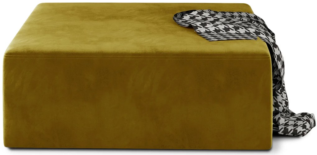 Πουφ Milek-Moustardi - 83.00Χ83.00Χ42.00cm