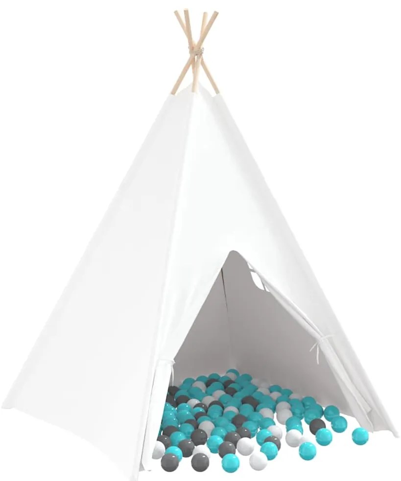 vidaXL Σκηνίτσα Teepee Λευκό 120 x 120 x 150 cm