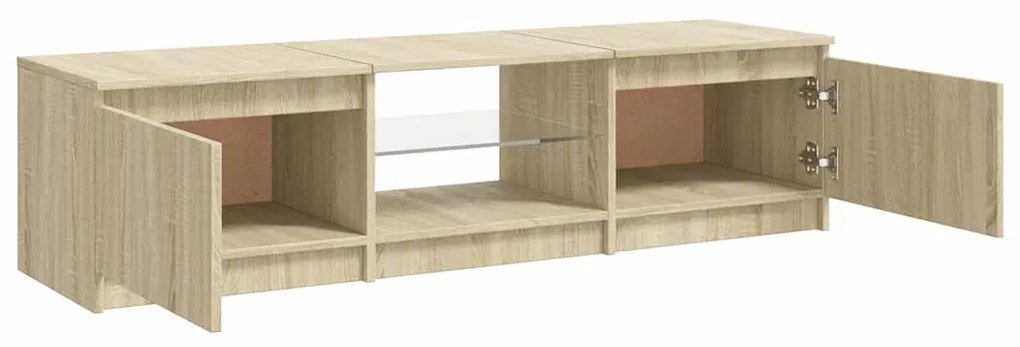 vidaXL Έπιπλο Τηλεόρασης με LED Sonoma Δρυς 140x40x36 εκ.