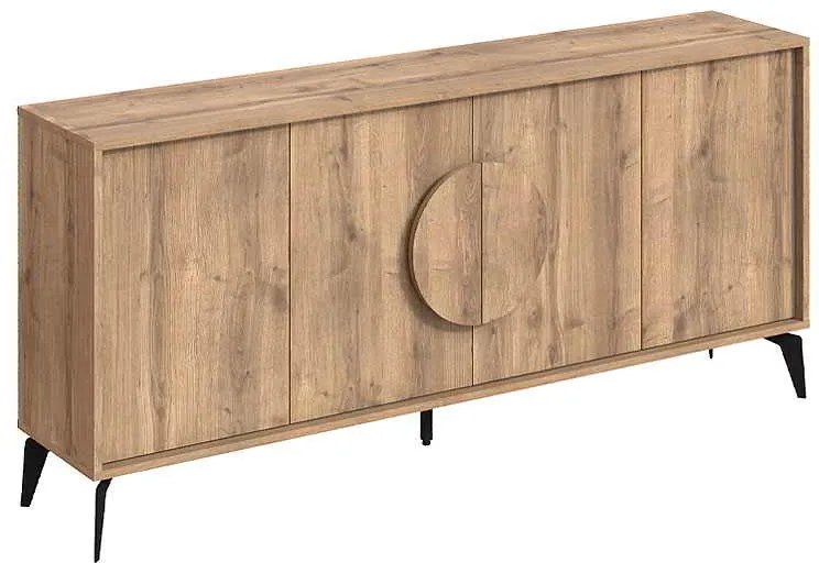 Μπουφές μελαμίνης Gora Megapap χρώμα ανοιχτό καφέ 180x35,6x82εκ.