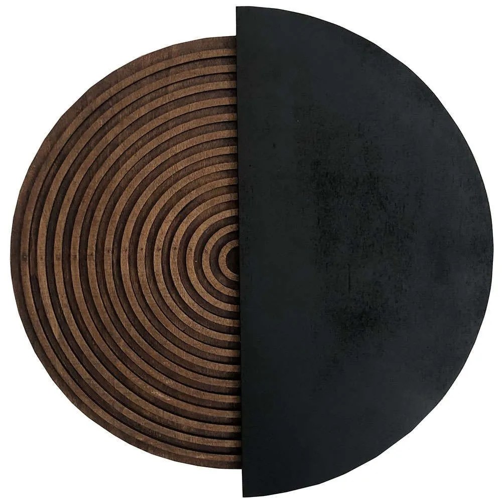 Διακοσμητικό Τοίχου 797EVL2348 50x50cm Natural-Black Wallity Polywood