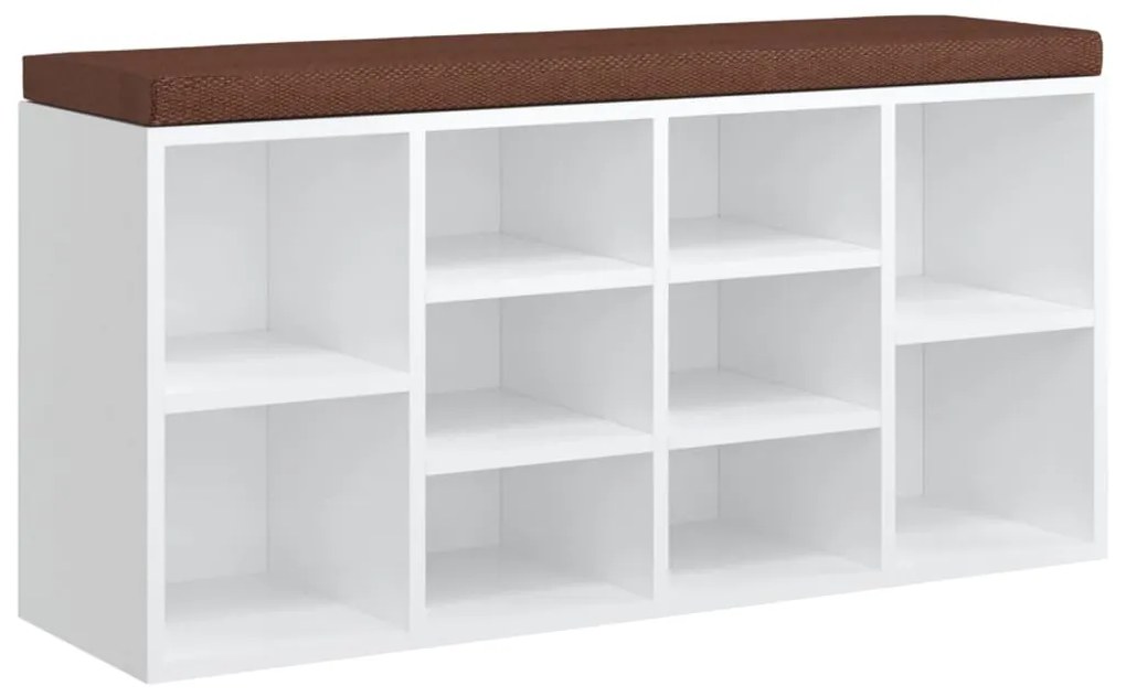 vidaXL Παπουτσοθήκη Γυαλιστερό Λευκό 70x36x60 εκ. Επεξεργασμένο Ξύλο