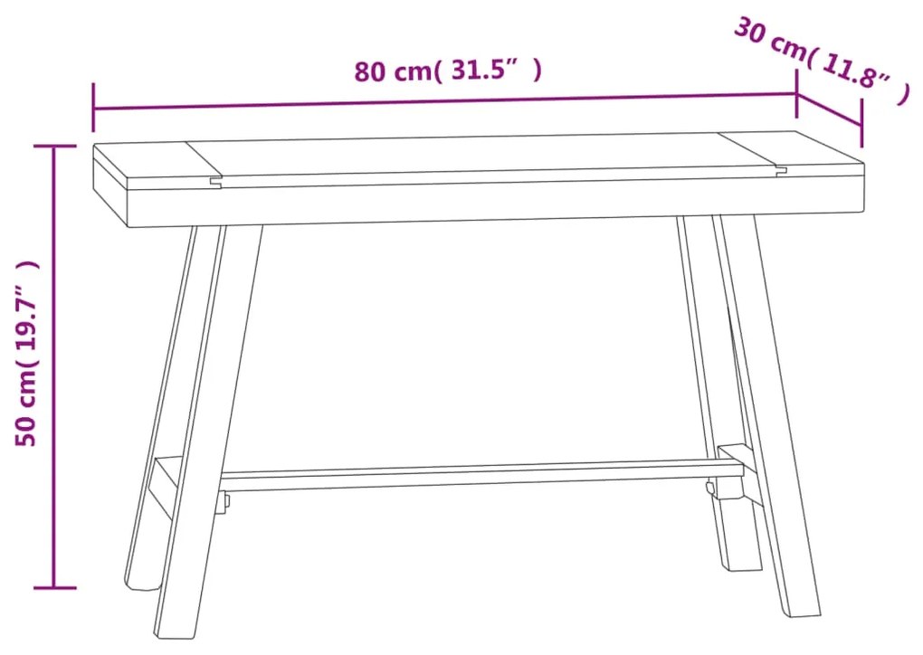 ΠΑΓΚΑΚΙ 80 ΕΚ. ΑΠΟ ΜΑΣΙΦ ΞΥΛΟ TEAK 340742