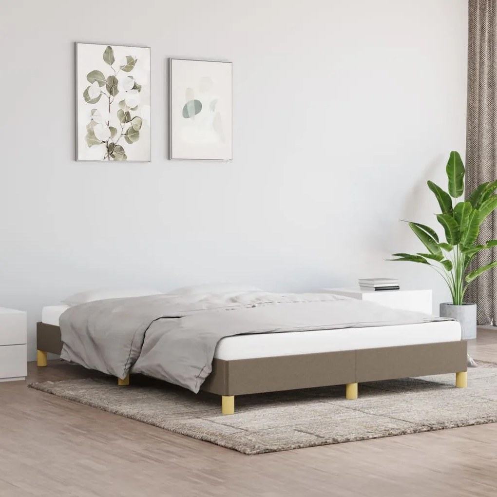 Σκελετός Κρεβατιού Χωρίς Στρώμα Taupe 140x190 εκ. Υφασμάτινο