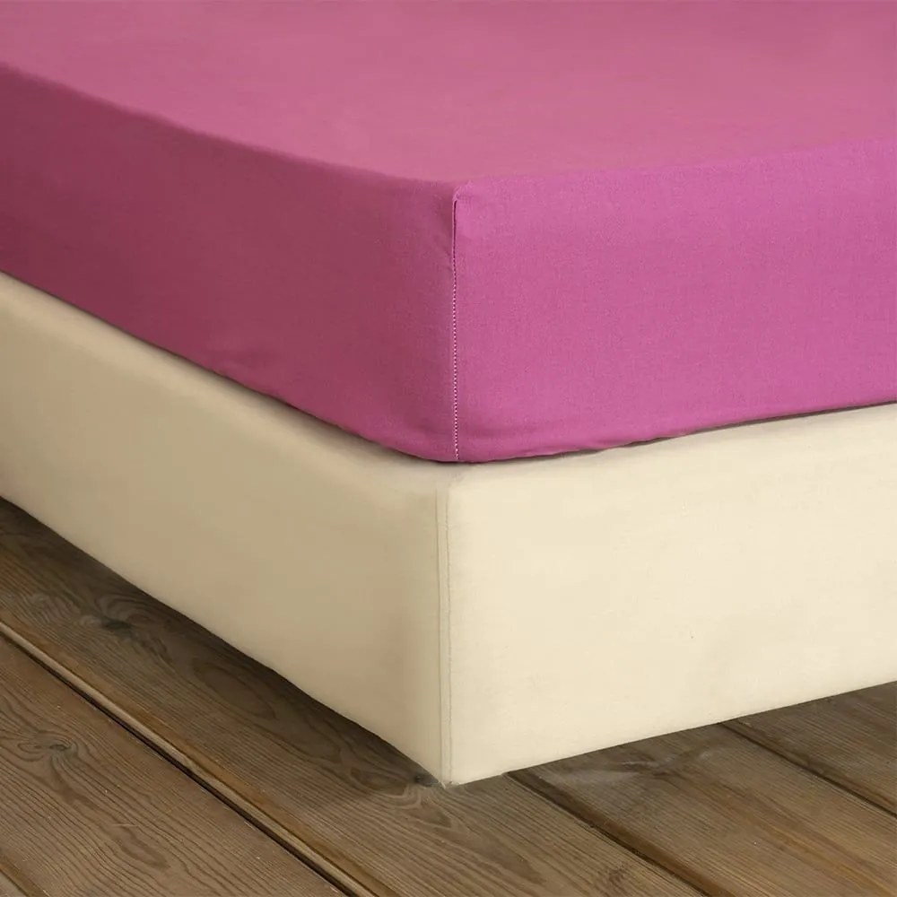 Σεντόνι Primal Με Λάστιχο Orchid Pink Nima Υπέρδιπλο 160x232cm 100% Βαμβάκι