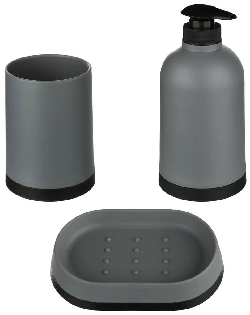 Αξεσουάρ Μπάνιου (Σετ 3τμχ) F-V Grey 160873A