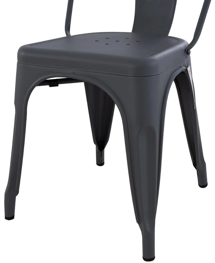 Καρέκλα Μεταλλική Melita-Pro Γκρι 44x47x84,5Υ εκ. 44x47x84.5 εκ.