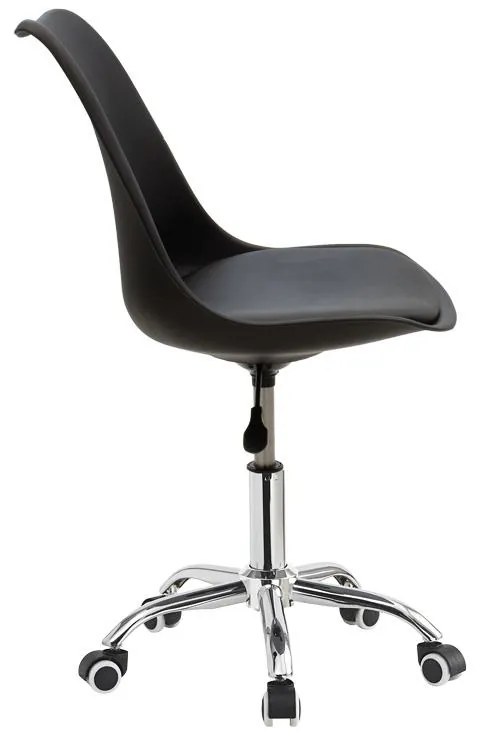 Καρέκλα γραφείου εργασίας Gaston II PP-PU μαύρο 48x57x90 εκ.