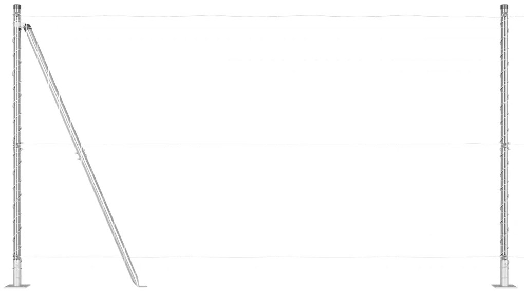 vidaXL Στυλοβάτες με Βάσεις 52 τμχ Ø32mm 68,5cm Γαλβανισμένο Χάλυβα