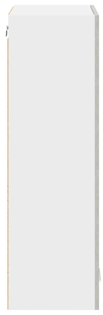 vidaXL Κρεμαστό ντουλάπι με πόρτα Σκυρόδεμα Γκρι 60 x 31 x 100 εκ.