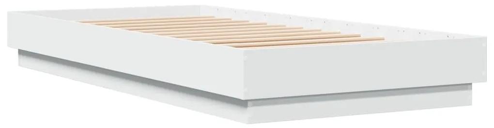Πλαίσιο Κρεβατιού με λυχνίες LED Λευκό 100 x 200 εκ. - Λευκό