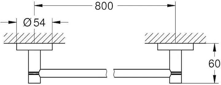 Πετσετοθήκη Grohe New Essentials-Μήκος 80 εκ.-Anthraki Mat